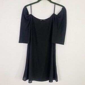 KRISA cold shoulder mini dress black